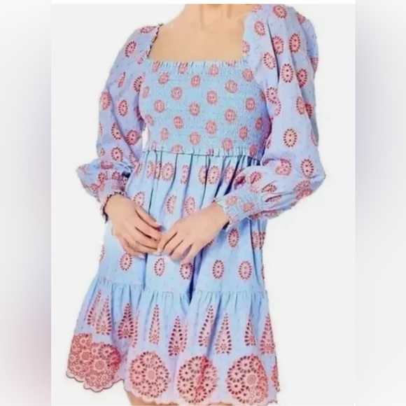 ❤️Rainna Smocked Eyelet Dress - Picture 3 of 3